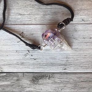 Raw Amethyst Crystal Necklace